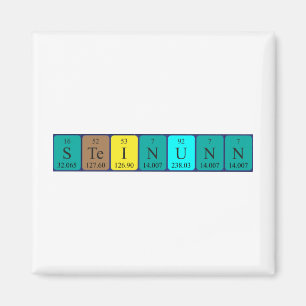 Aimant de nom de table périodique Steinunn