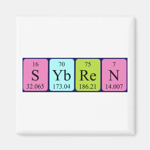 Aimant de nom de table périodique Sybren