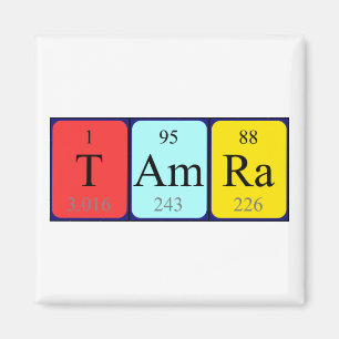 aimant de nom de table périodique Tamra