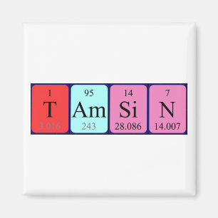 Aimant de nom de table périodique Tamsin