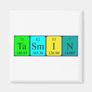 aimant de nom de table périodique Tasmin