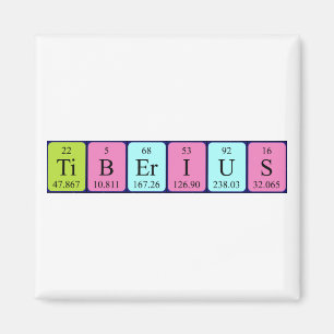 Aimant de nom de table périodique Tiberius