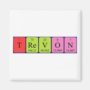 Aimant de nom de table périodique Trevon