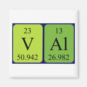Aimant de nom de table périodique Val