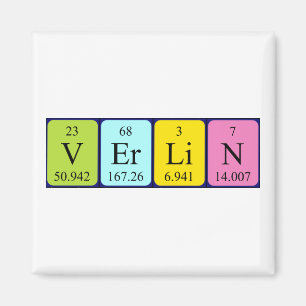 Aimant de nom de table périodique Verlin