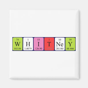 aimant de nom de table périodique Whitney