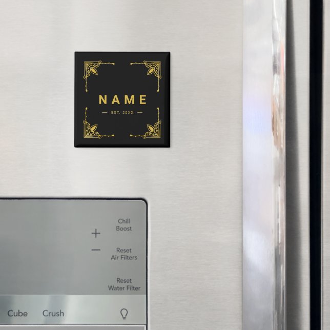 Aimant de nom personnalisé élégant pour la maison  (In situ (réfrigérateur))
