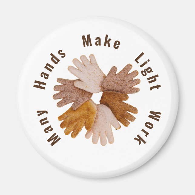 Aimant De nombreuses mains font léger travail toasté les  (Devant)