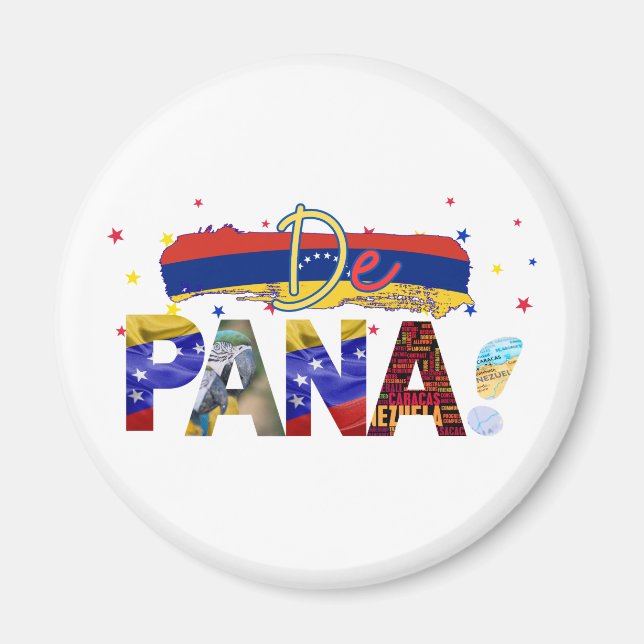 Aimant De Pana Venezuela Slang Vénézuélien Amateurs de cu (Devant)