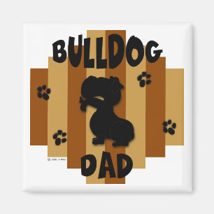 Aimant de papa de bouledogue
