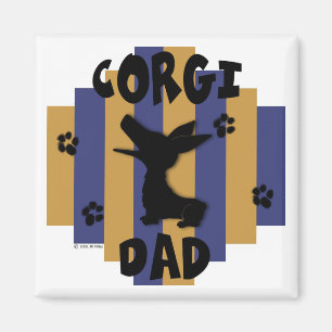 Aimant de papa de corgi