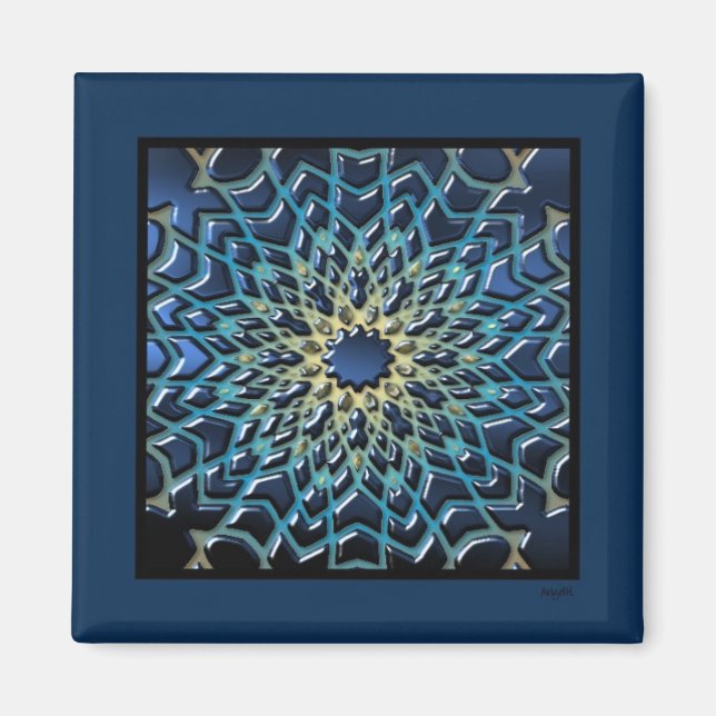 Aimant de parquet - bleu marine (Devant)