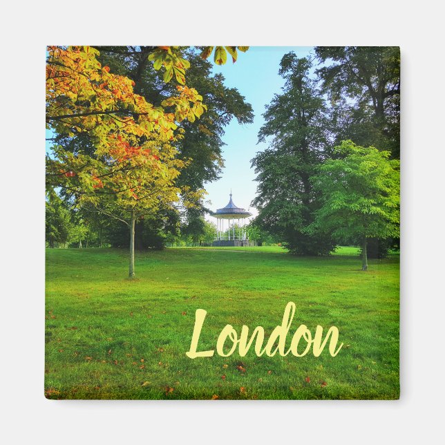 Aimant de paysage du parc vert de Londres en autom (Devant)