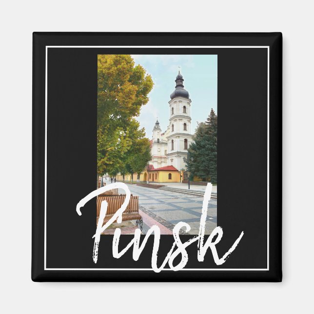 Aimant de paysage urbain de Pinsk d'architecture d (Devant)