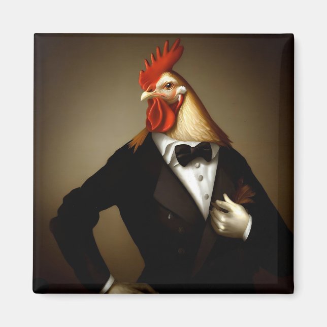 Aimant de peinture de coq sophistiqué (Devant)