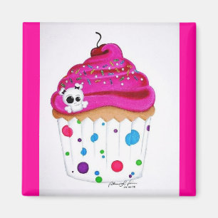 Aimant de petit gâteau de Skullie