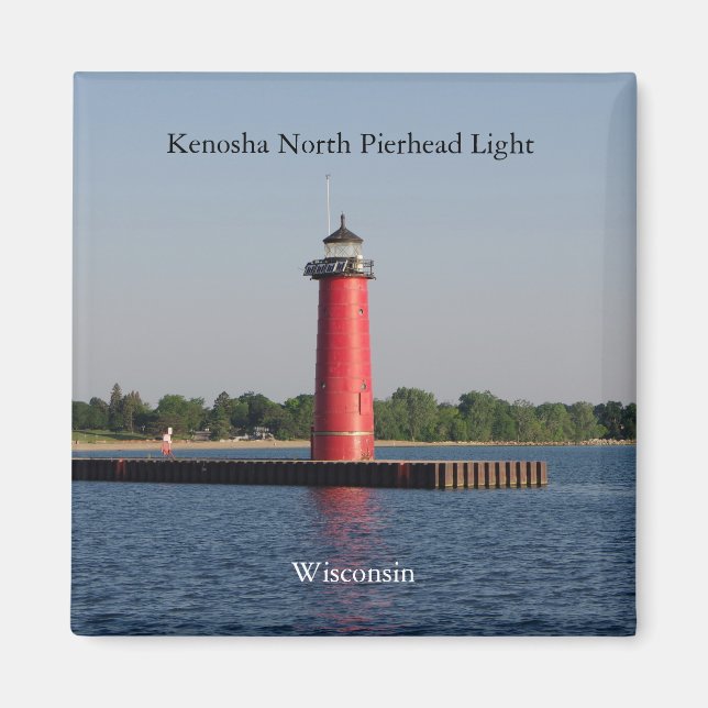 Aimant de phare de Kenosha North Pierhead (Devant)