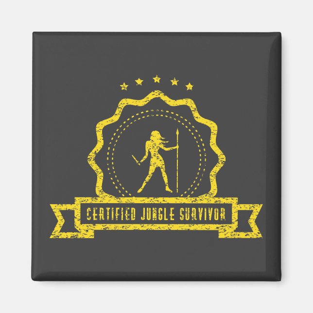 Aimant de phoque de la jungle jaune (Devant)