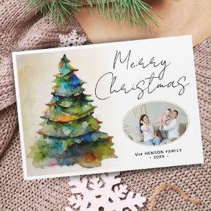 Aimant de photo artistique d'arbre de Noël à l'aqu