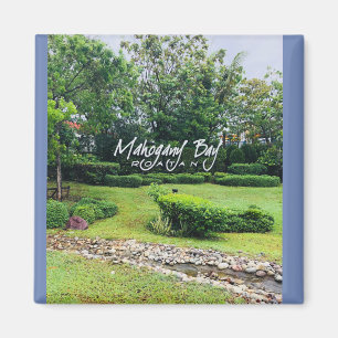 Aimant de photo de la baie d'acajou, Roatan,