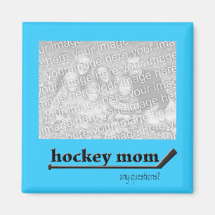 Aimant de photo de maman d'hockey