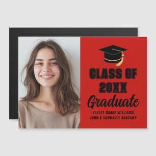 Aimant de photo de remise des diplômes de la promo