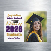 Aimant de photo de remise des diplômes de la promo