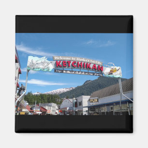 Aimant de photo de souvenir de Ketchikan Alaska