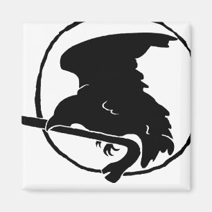 Aimant de pied-de-biche noir/blanc, en rond et