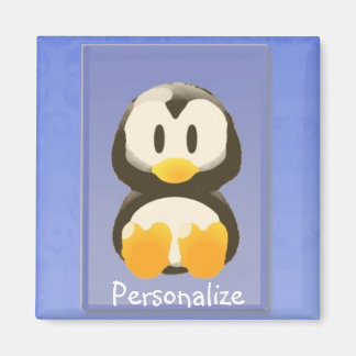 Aimant de pingouin bleu