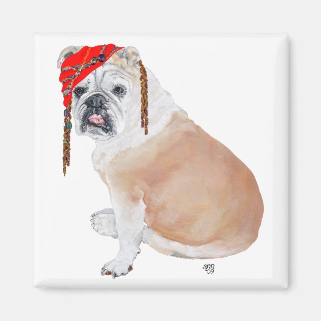 Aimant de pirate Bouledogue Anglais (Devant)