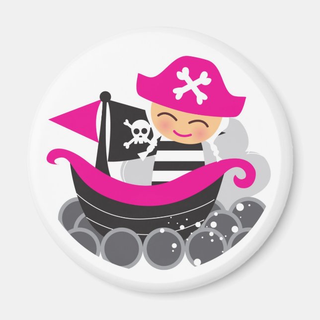 Aimant de pirate fille (Devant)