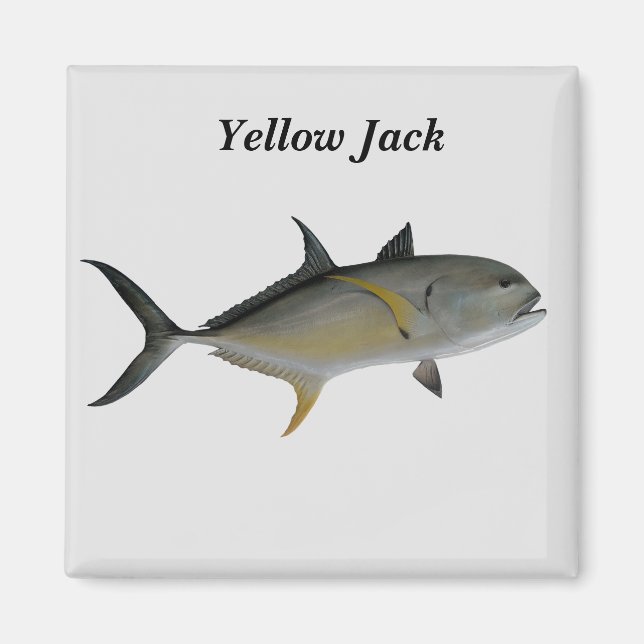 Aimant de poisson à Jack jaune (Devant)