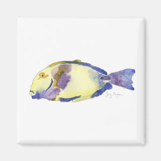 Aimant de poisson jaune/bleu