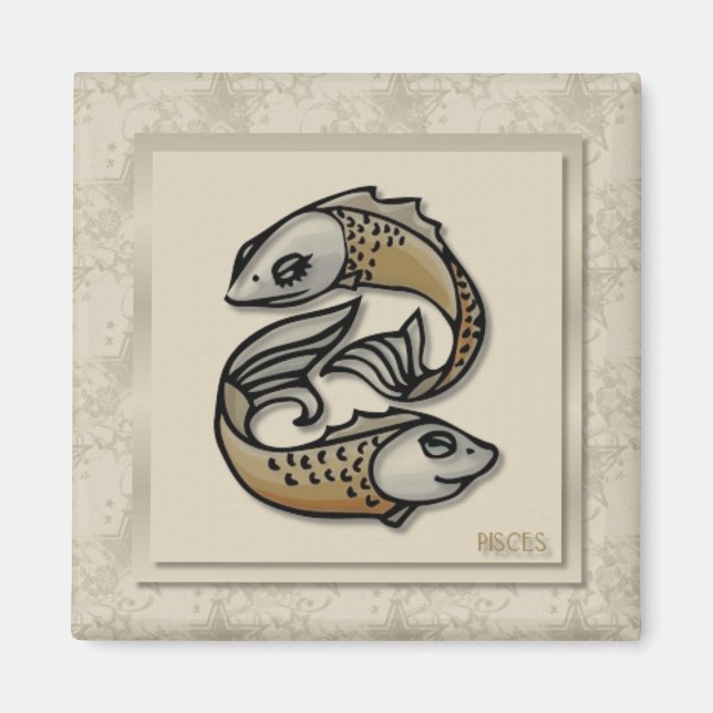 Aimant de Poissons de signe de zodiaque (Devant)