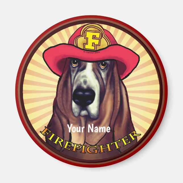 Aimant de pompier de chien de chien de cheville (Devant)