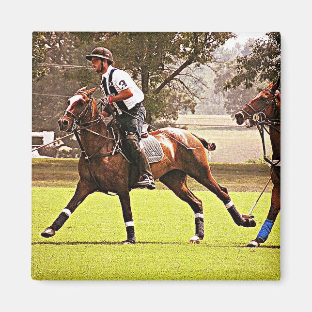 Aimant de poney de polo (Devant)