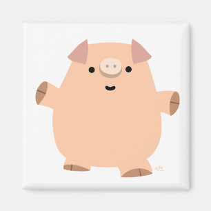Aimant de porc de bande dessinée d'amusement