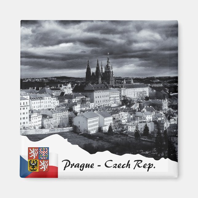 Aimant de Prague, Tchéquie, Château de Prague (Devant)