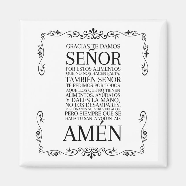 Aimant de prière espagnol (Devant)