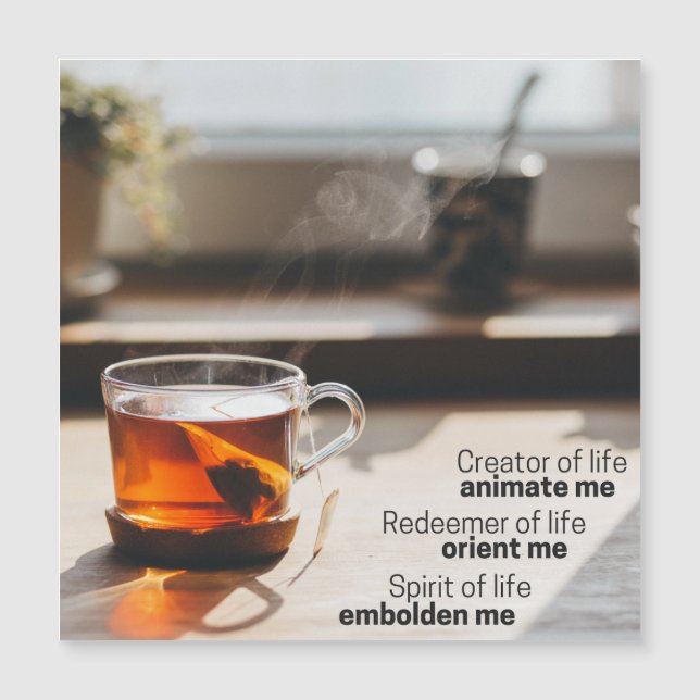 Aimant de prière pour la première tasse de café (Devant)