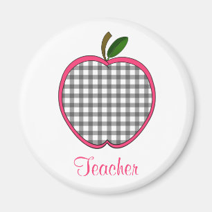 Aimant de professeur - guingan Apple de gris de