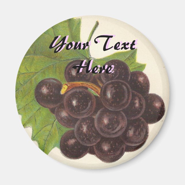 Aimant de raisins vintages (Devant)