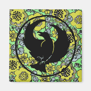 Aimant de rallonge coudée avec les fleurs jaunes