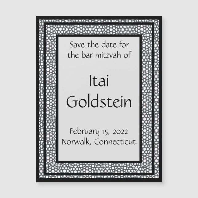 Aimant de rappel de date à motif ajouré (Devant)