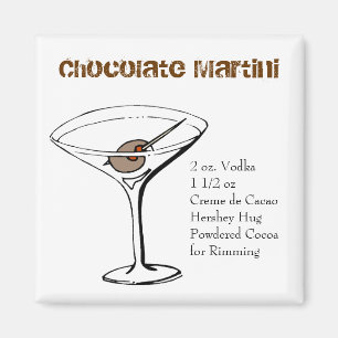 Aimant de recette de Martini de chocolat