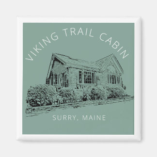 Aimant de réfrigérateur Cabine Square Viking Trail