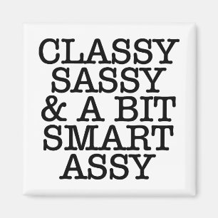 Aimant de réfrigérateur carré de citation Classy S
