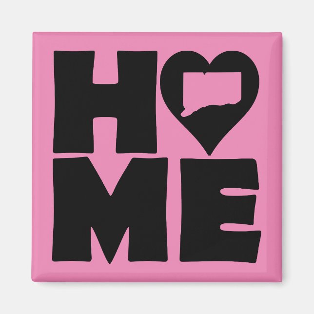 Aimant de réfrigérateur Connecticut Home Heart Sta (Devant)