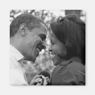 Aimant de réfrigérateur de Barack et de Michelle